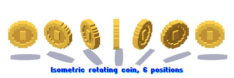 set of rotating pixel coins for game or app vector image