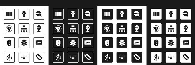 set web and graphic design site map rgb cmyk vector image