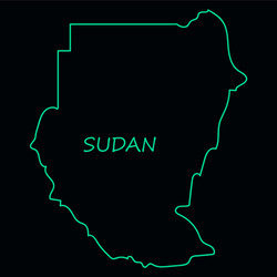 Sudan flag and map on the gray background vector