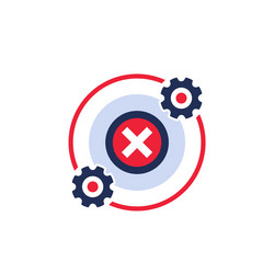 error in process operation icon vector image