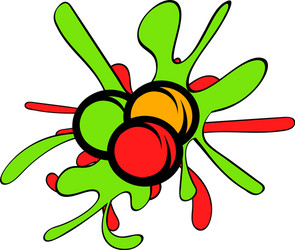 Paintball balls icon cartoon vector