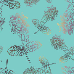 Seamless pattern with delphinium flower vector