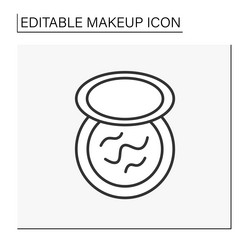 Blush line icon vector