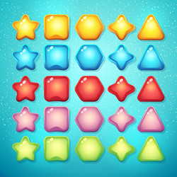 set buttons elements symbols for web interface vector image