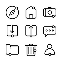 user interface icon including compass vector image