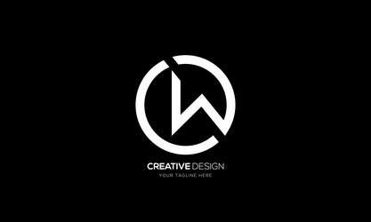Creative letter c g circle shape logo Royalty Free Vector