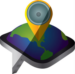 Gps map pointer vector