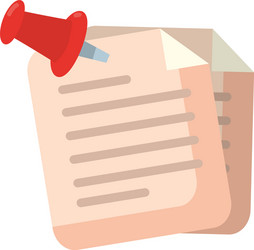 isolated data document and pin fill style icon vector image