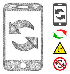 linear refresh smartphone mesh vector image
