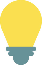 lit regular lightbulb icon image vector image
