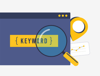 local seo keyword optimization with search bar vector image