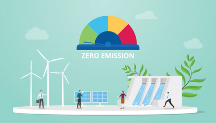 Carbon neutral concept Royalty Free Vector Image