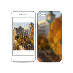 mobile smartphone with an example of the screen vector image