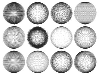 Set of abstract molecules molecular structure vector