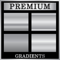 silver gradient backgrounds set design vector