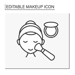 Blush line icon vector