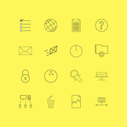 essential linear icon set simple outline icons vector image