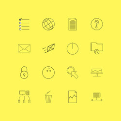 Essential linear icon set simple outline icons vector