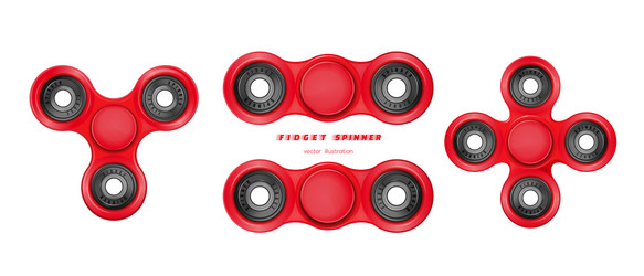 fidget spinner set different shapes icon vector image