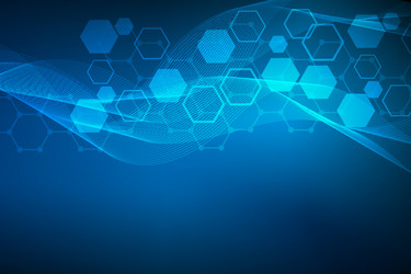 hexagonal abstract background big data vector image