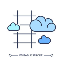 ladder and clouds rgb color icon vector image