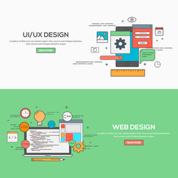 Modern Line Icons - Web & UI Concepts vector image