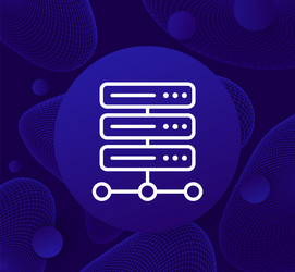 server hosting icon line design vector image