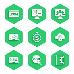 set time is money ui or ux design web vector image