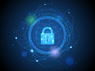 technology of cyber security and interfaces vector image