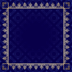 dark blue background with ornamental frame vector