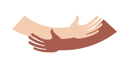 Human hugs hugging hands support and love symbol Vector Image