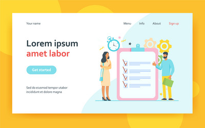 managers with task list vector image