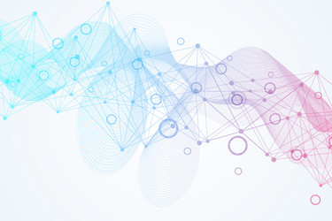 science network pattern connecting lines and dots vector image