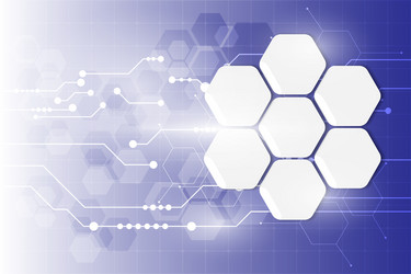 Hexagonal abstract technology background Vector Image