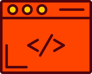 coding icon design vector image
