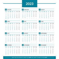 calendar for 2023 vector