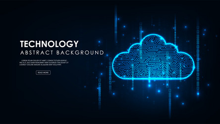 futuristic cloud computing internet cyber vector image