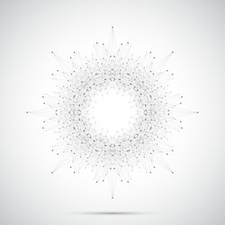 geometric abstract form with connected line vector image