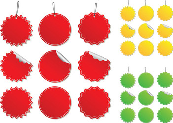 Yellow price tags Royalty Free Vector Image - VectorStock