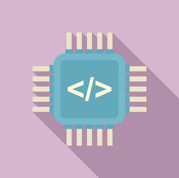 programming processor icon flat arduino vector image