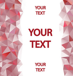 Red polygons background with place for your text vector