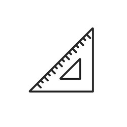 triangle measurement protractor icon vector image