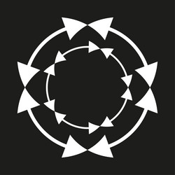 arrow circle icon rotating symbol loop vector image