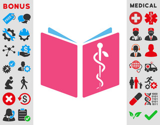 drug handbook icon vector