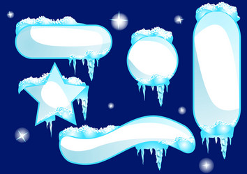 Set of winter banners vector