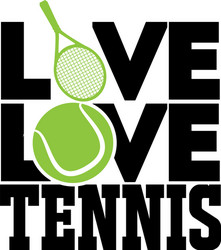 Live Love Tennis Quote Vector Image