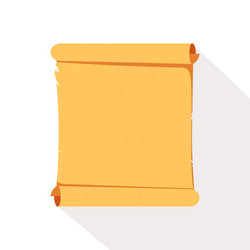 retro scroll paper icon flat vector image
