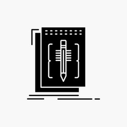 code edit editor language program glyph icon vector image