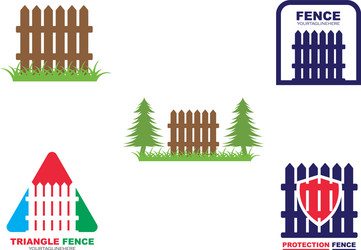 Fence icon logo design Royalty Free Vector Image