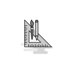 geometry scale web icon flat line filled gray vector